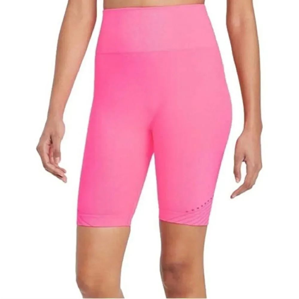 Women's High-Rise Seamless Biking Running Yoga  Shorts- JoyLab Pink Small
